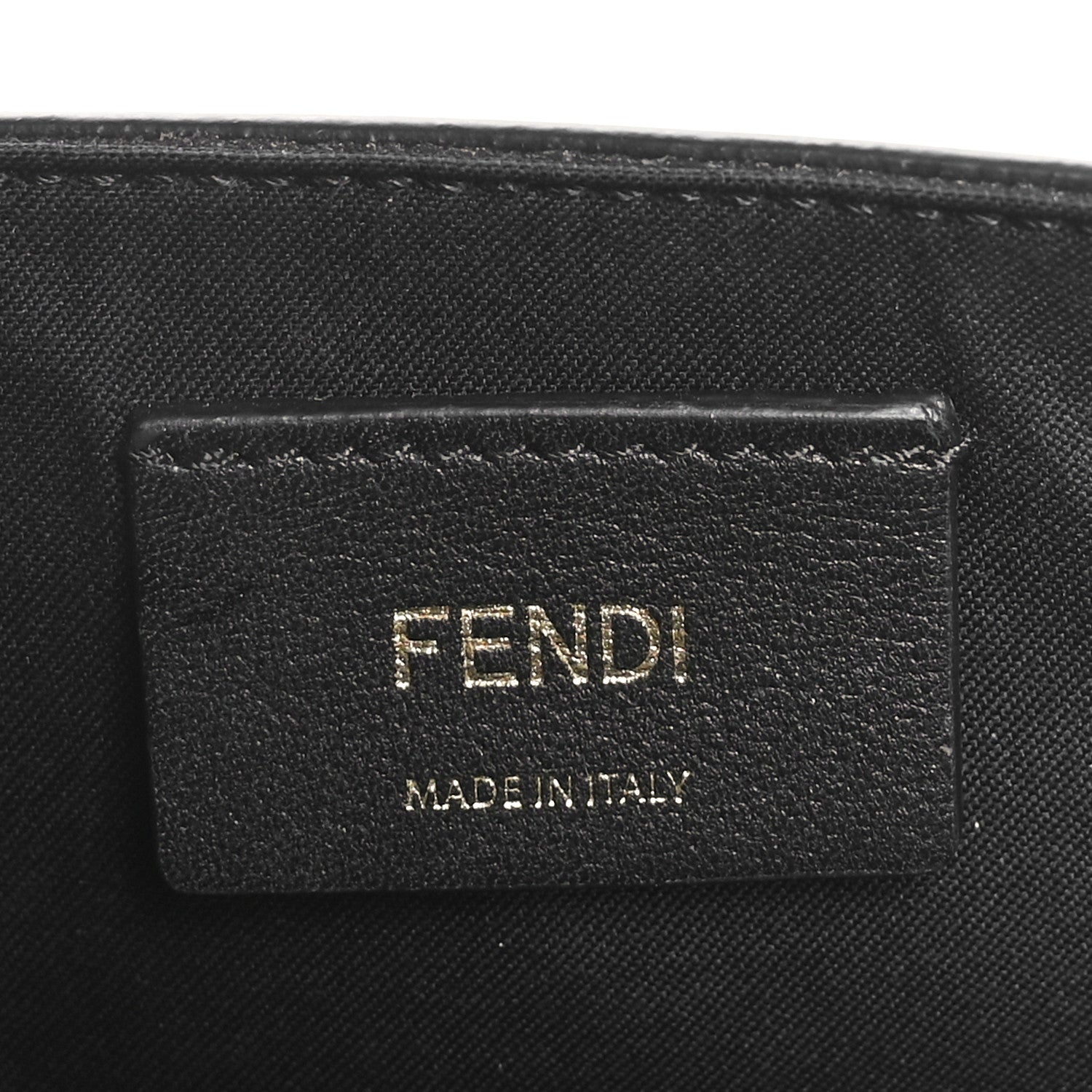 Fendi Vitello Cruise F is Fendi Bi-Color FF 1974 Embossed Envelope Belt Bag Maya Black 6 of 11