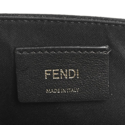 Fendi Vitello Cruise F is Fendi Bi-Color FF 1974 Embossed Envelope Belt Bag Maya Black 6 of 11