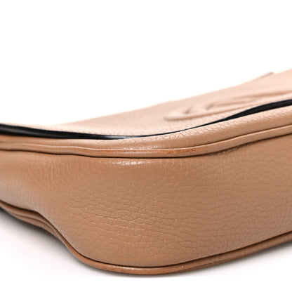 Gucci Pebbled Calfskin Medium Soho Flap Crossbody Camelia 9 of 11