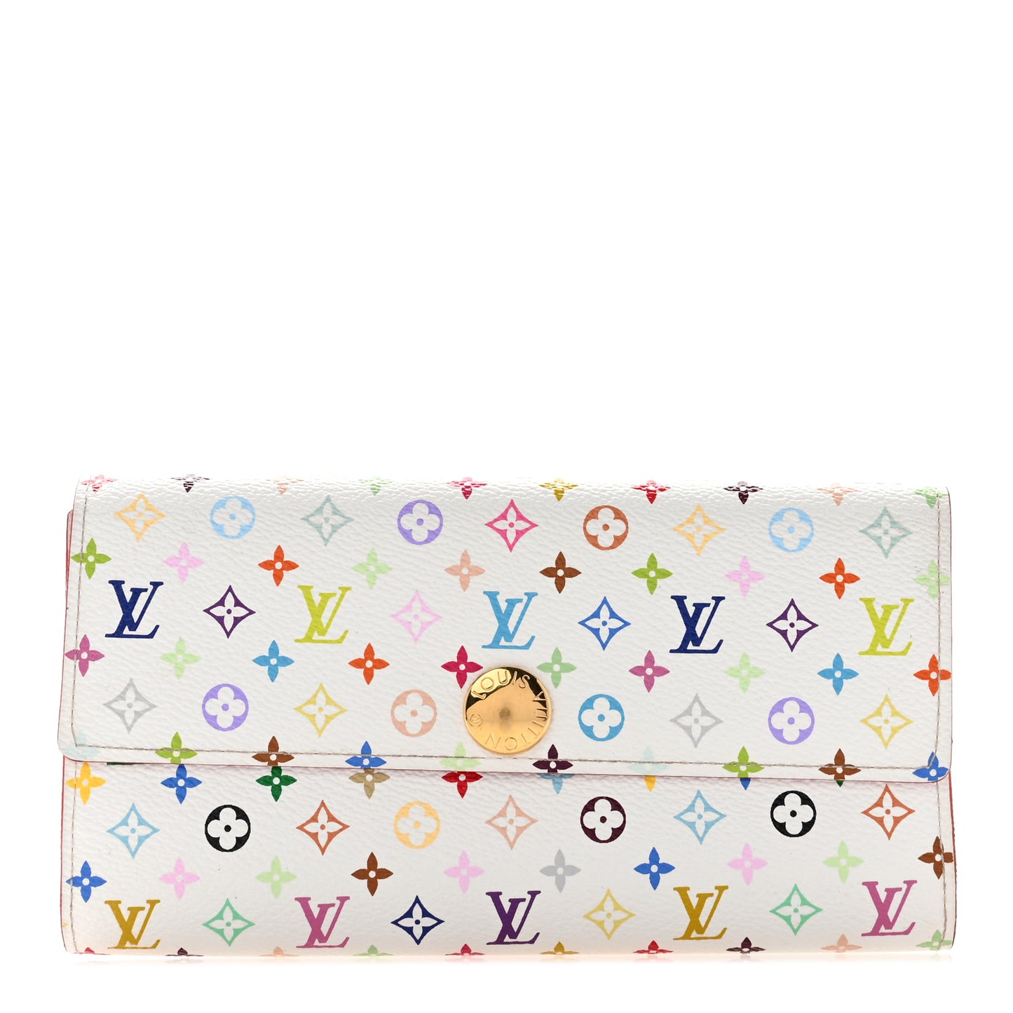 Monogram Multicolor Sarah Wallet White Litchi