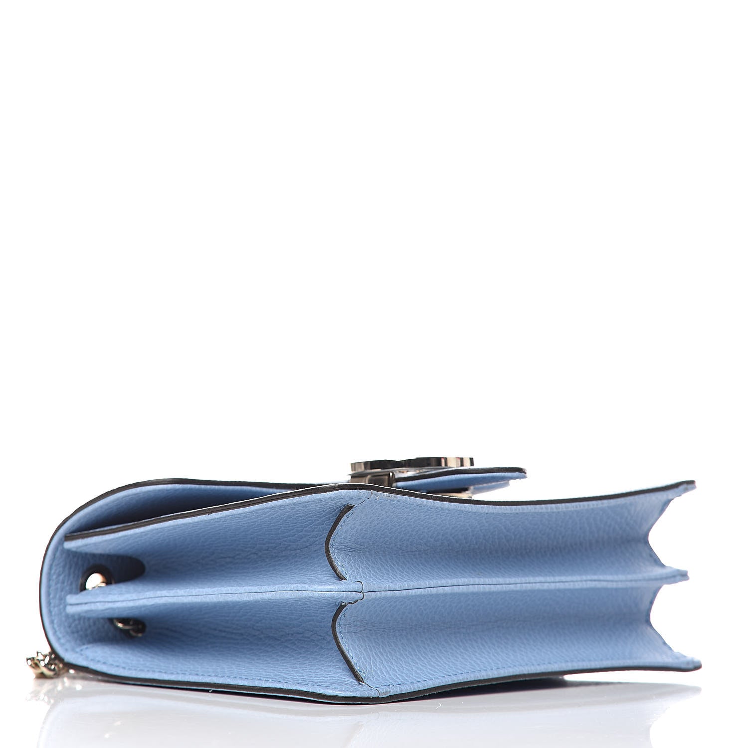 Gucci Dollar Calfskin Small Interlocking G Shoulder Bag Mineral Blue 4 of 10