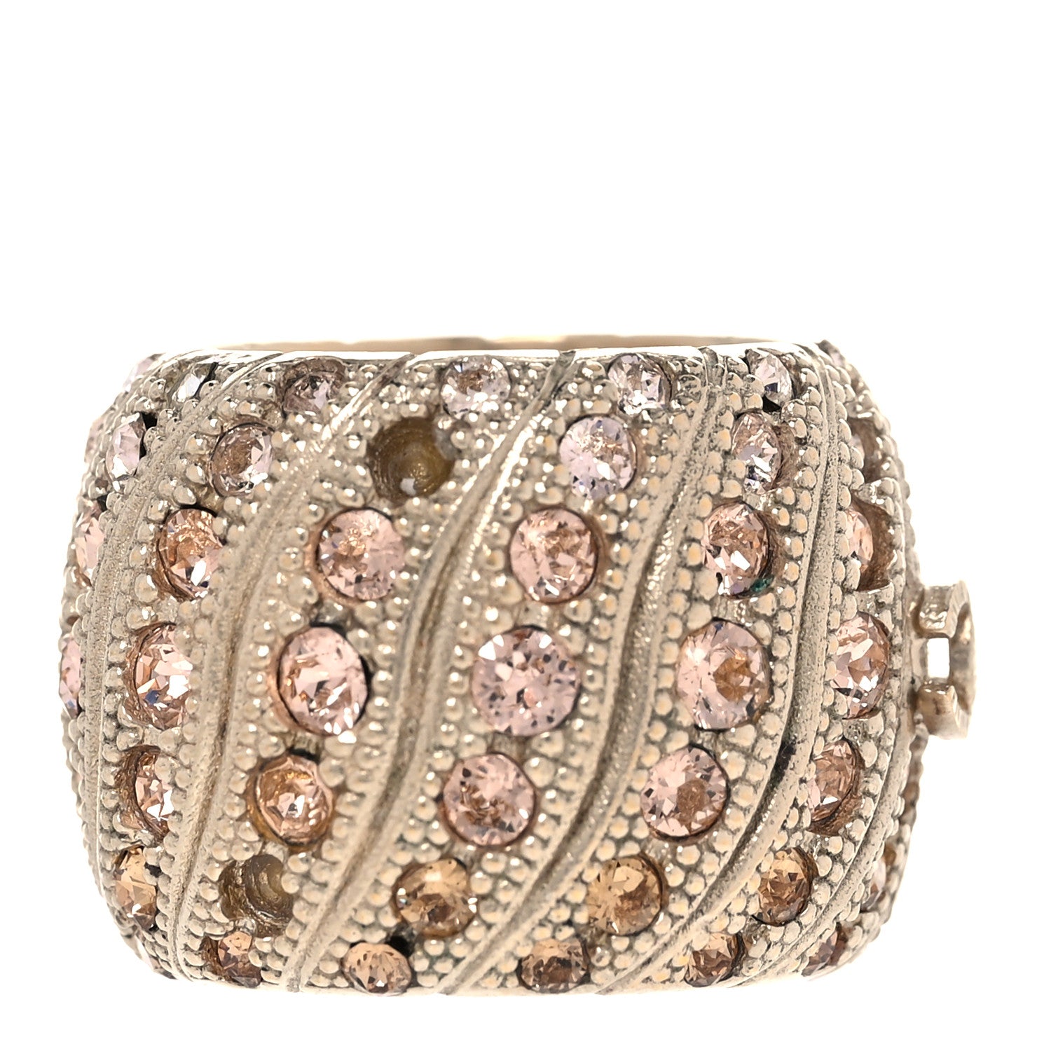 Chanel Crystal CC Ring 7 Gold 5 of 5