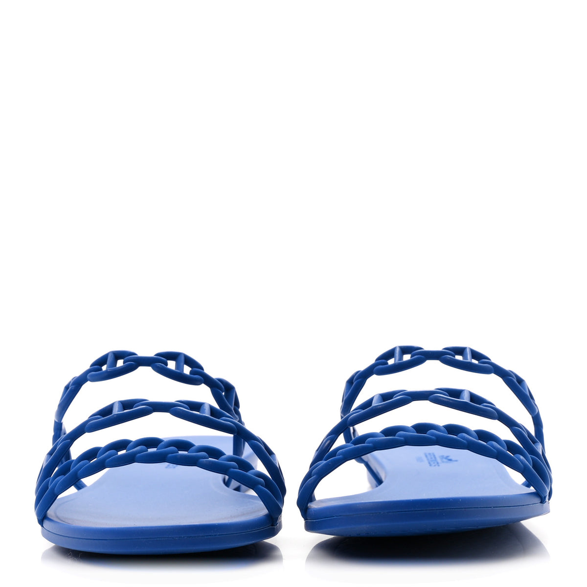 Hermes Rubber Chaine d'Ancre Rivage Sandals 39 Bleu Smalt 3 of 10
