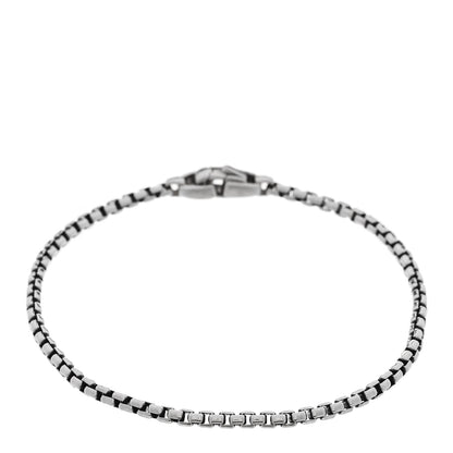 David Yurman Sterling Silver 3mm Box Chain Bracelet 1 of 3