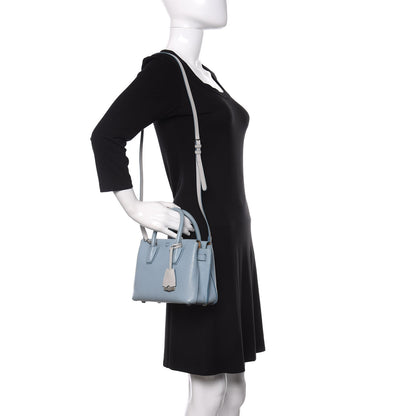 MCM Grained Calfskin Mini Milla Tote Sky Blue 2 of 13