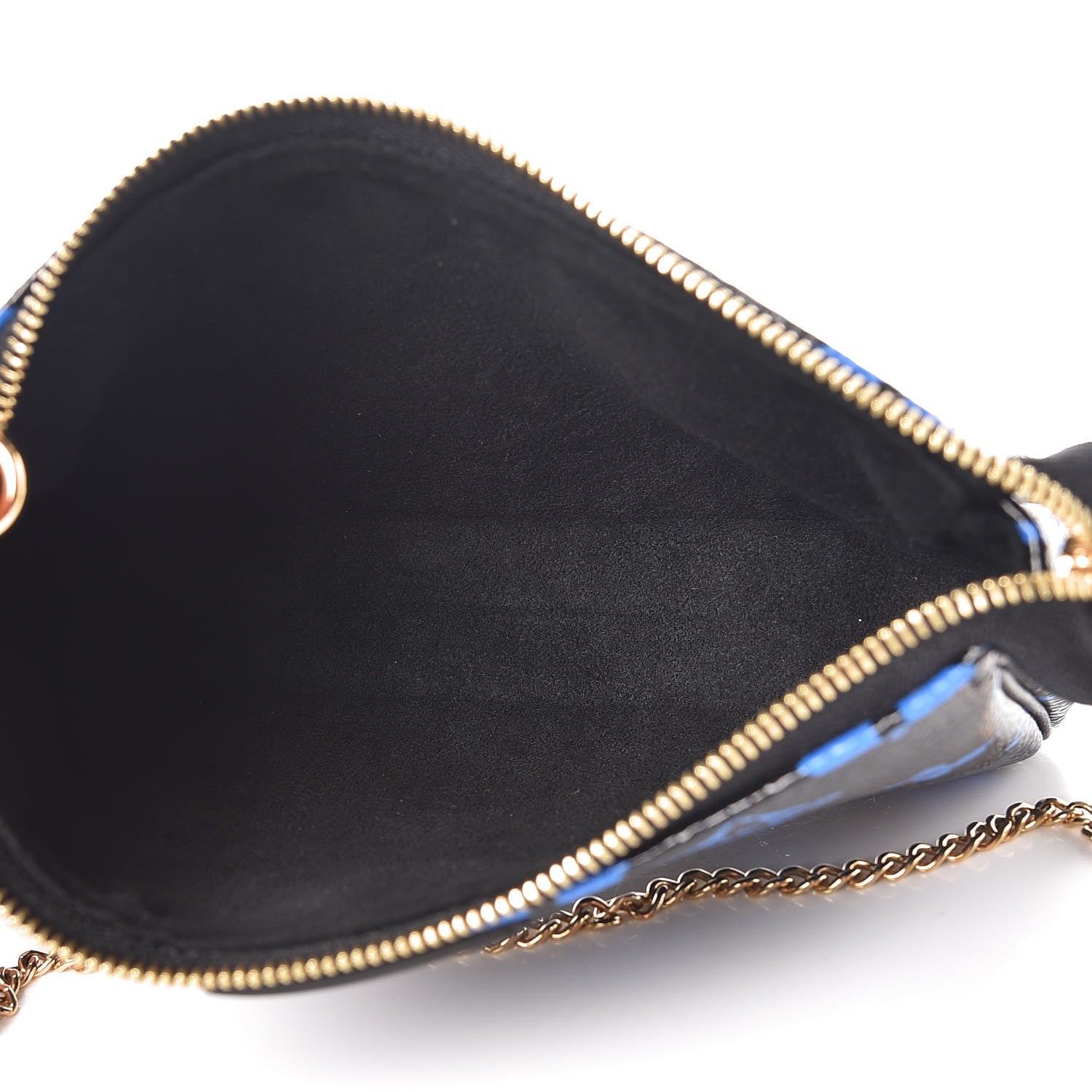 Louis Vuitton Colored Monogram Mini Pochette Accessories Blue Black 5 of 8
