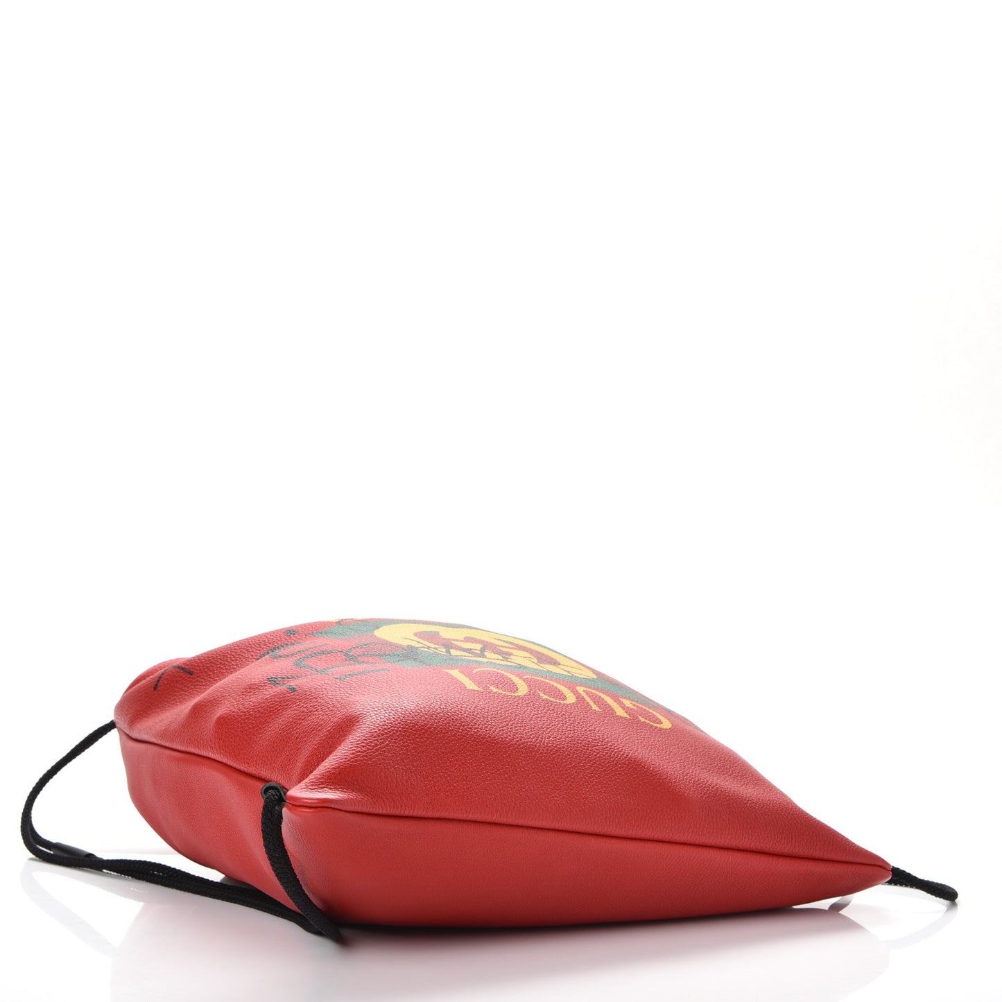 Calfskin Coco Capitan Logo Drawstring Backpack Hibiscus Red