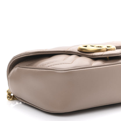 Gucci Calfskin Matelasse Super Mini GG Marmont Shoulder Bag Porcelain Rose 9 of 10