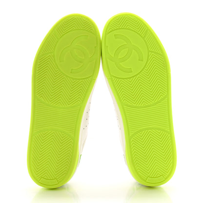 Chanel Calfskin Womens Logo Sneakers 40.5 White Multicolor 5 of 11