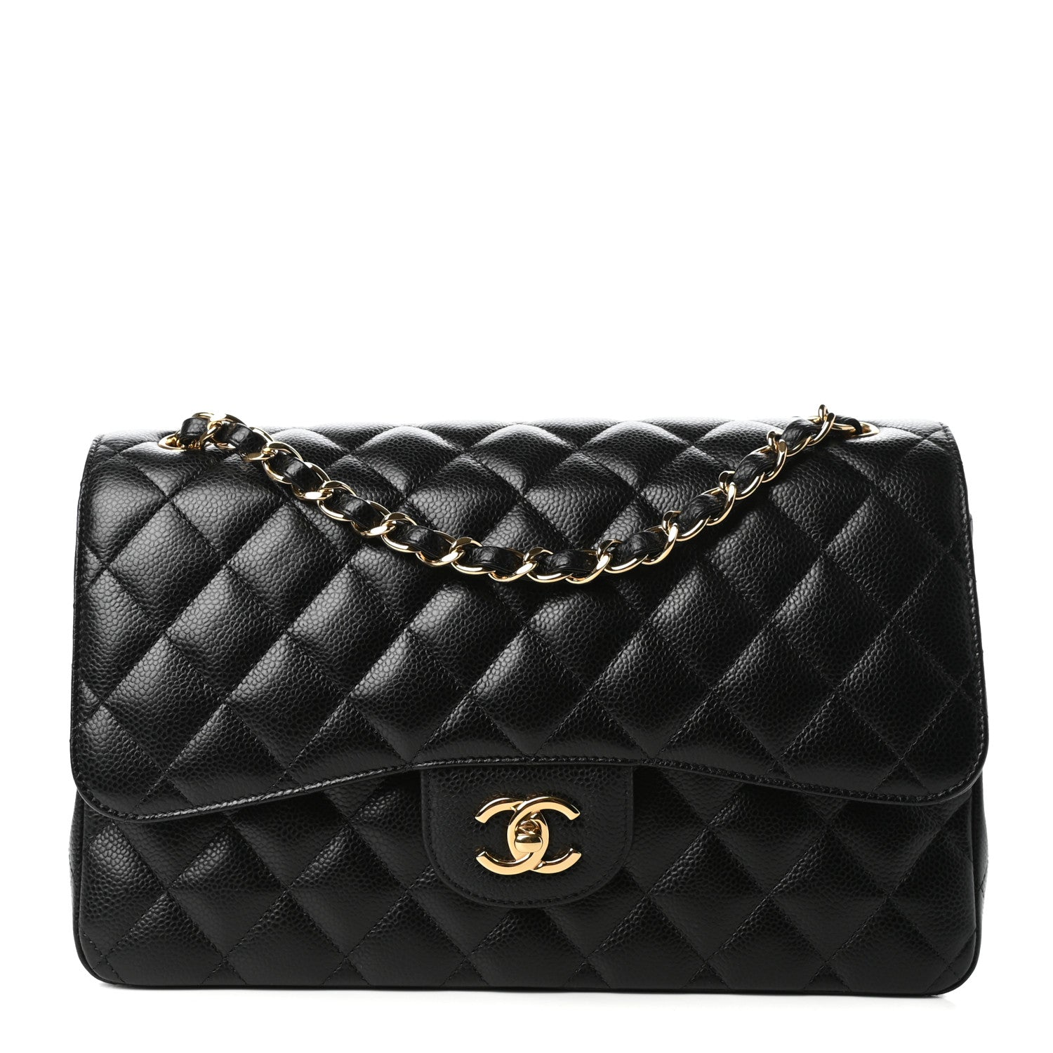 Chanel Caviar Quilted Jumbo Double Flap Black 1 of 9