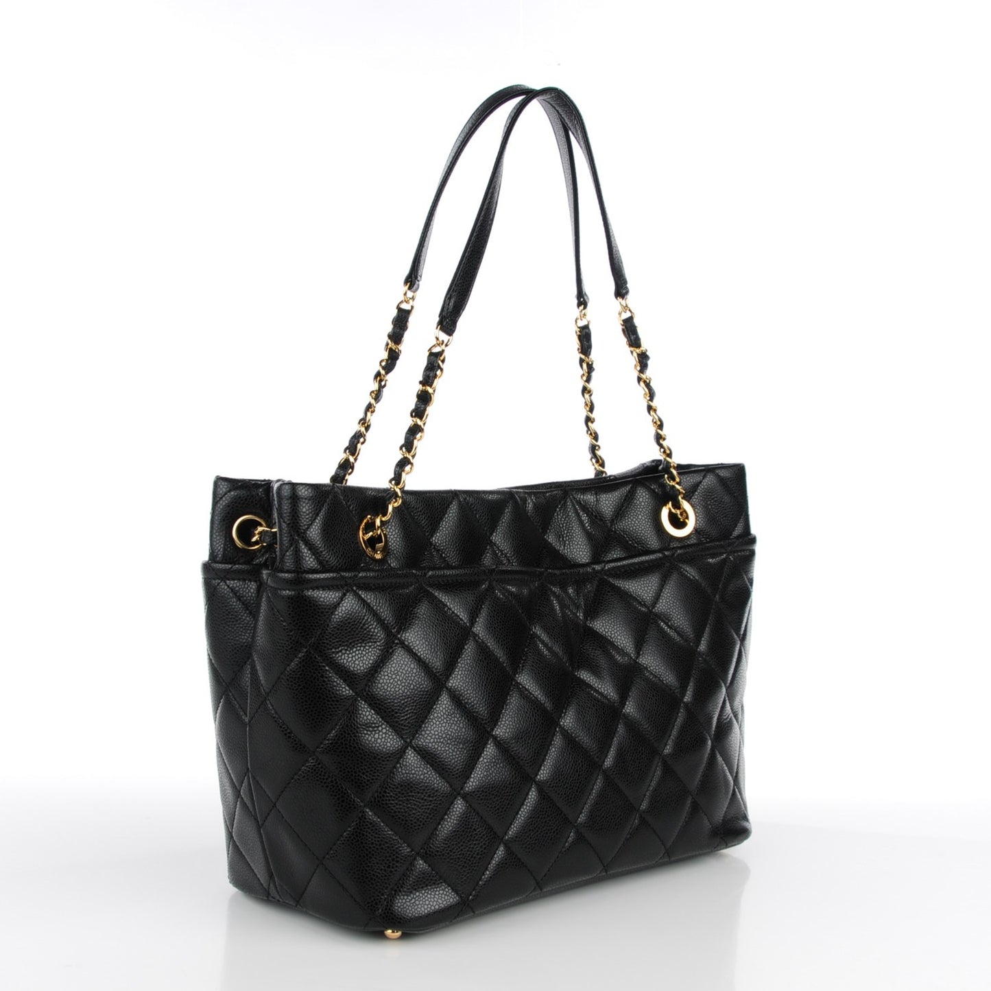 Caviar Quilted CC Timeless Soft Hobo Black