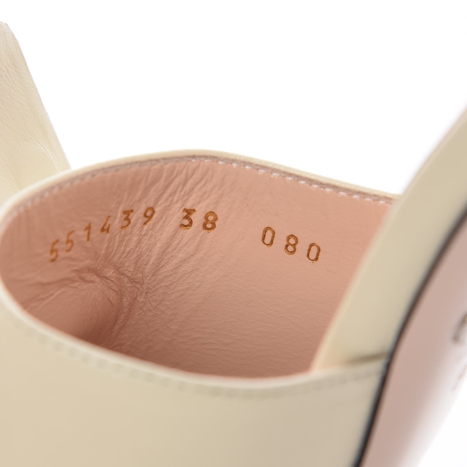 Gucci Malaga Kid Crystal Square G Madelyn Mules 38 Vintage White 10 of 12
