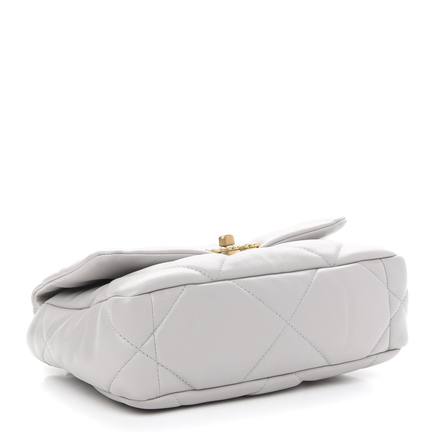 Chanel Lambskin Quilted Medium Chanel 19 Flap Grey 4 of 9