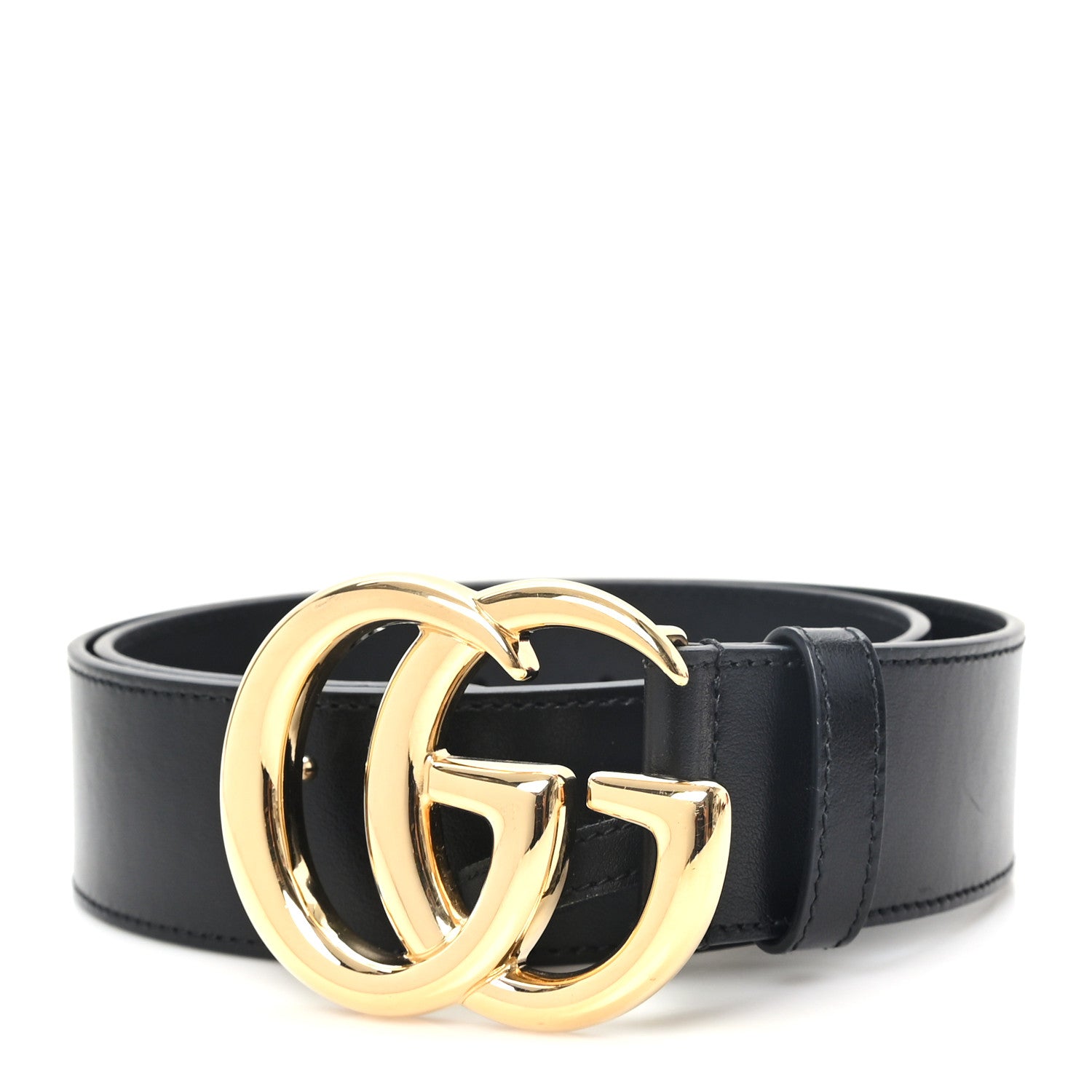 Gucci Plutone Calfskin Double G 40mm Belt 75 30 Black 1 of 5