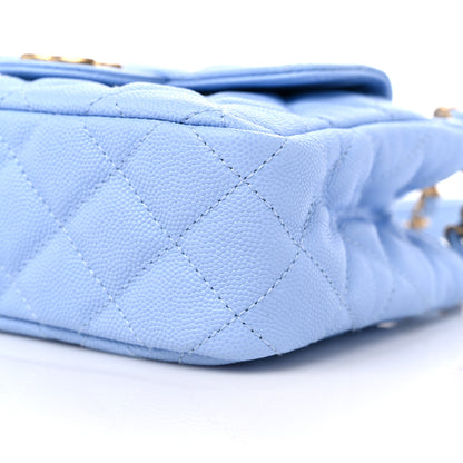 Chanel Caviar Quilted Small Wavy CC Hobo Blue 9 of 9