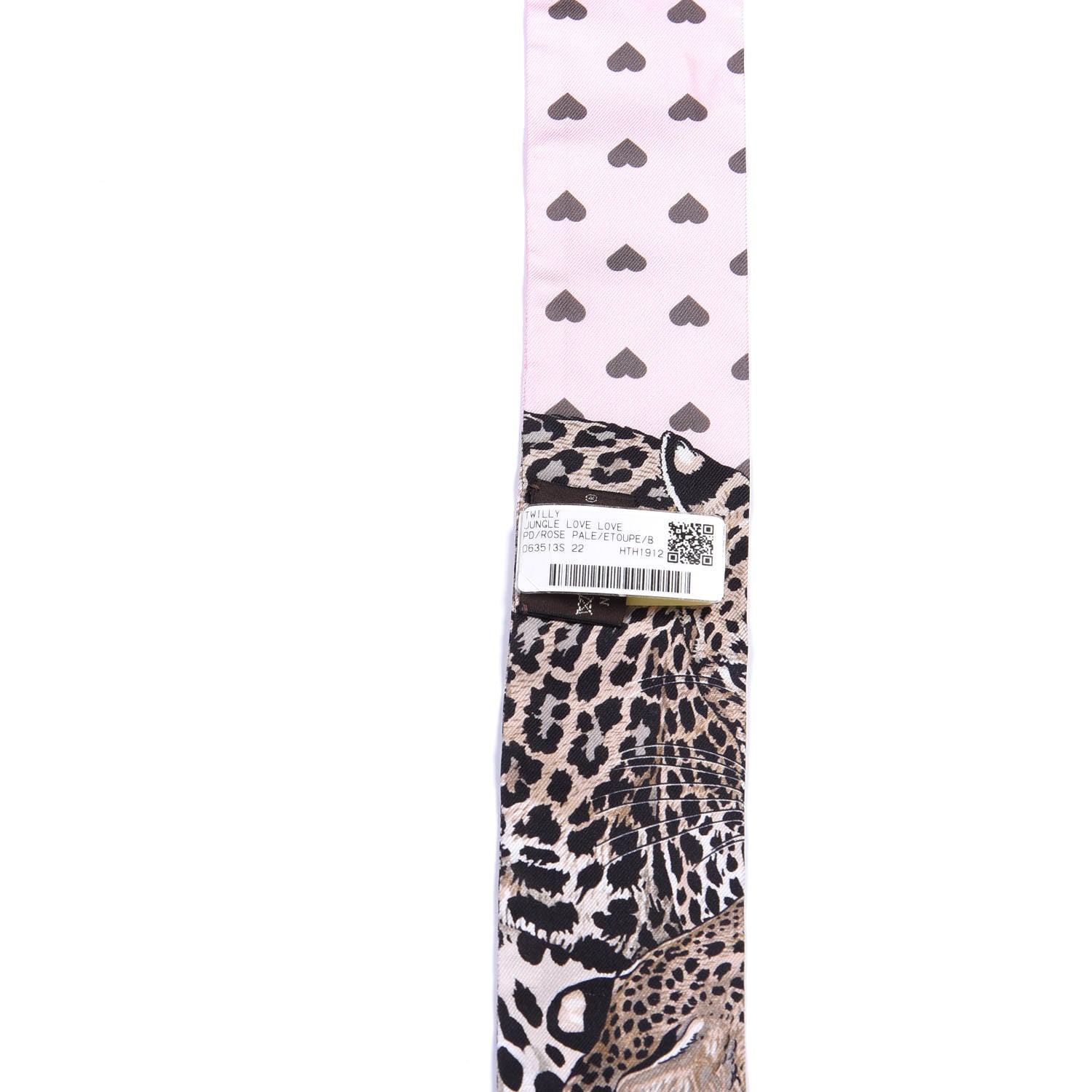 Hermes Silk Jungle Love Love Twilly Rose Pale Etoupe 7 of 7