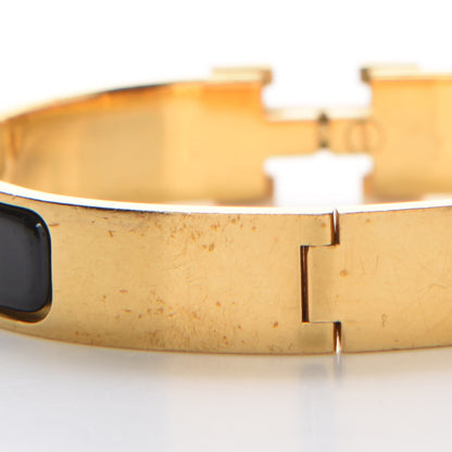 Hermes Enamel Narrow Clic Clac H Bracelet GM Black 6 of 6