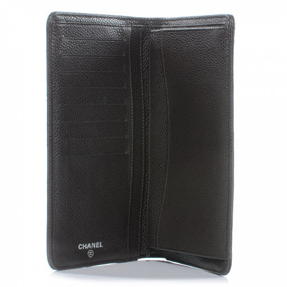 Chanel Caviar Quilted Yen Wallet Dark Brown 5 of 8