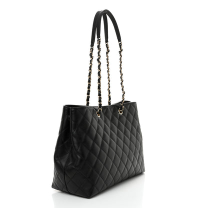 Chanel Caviar Quilted Small Shopping Tote Black 3 of 11