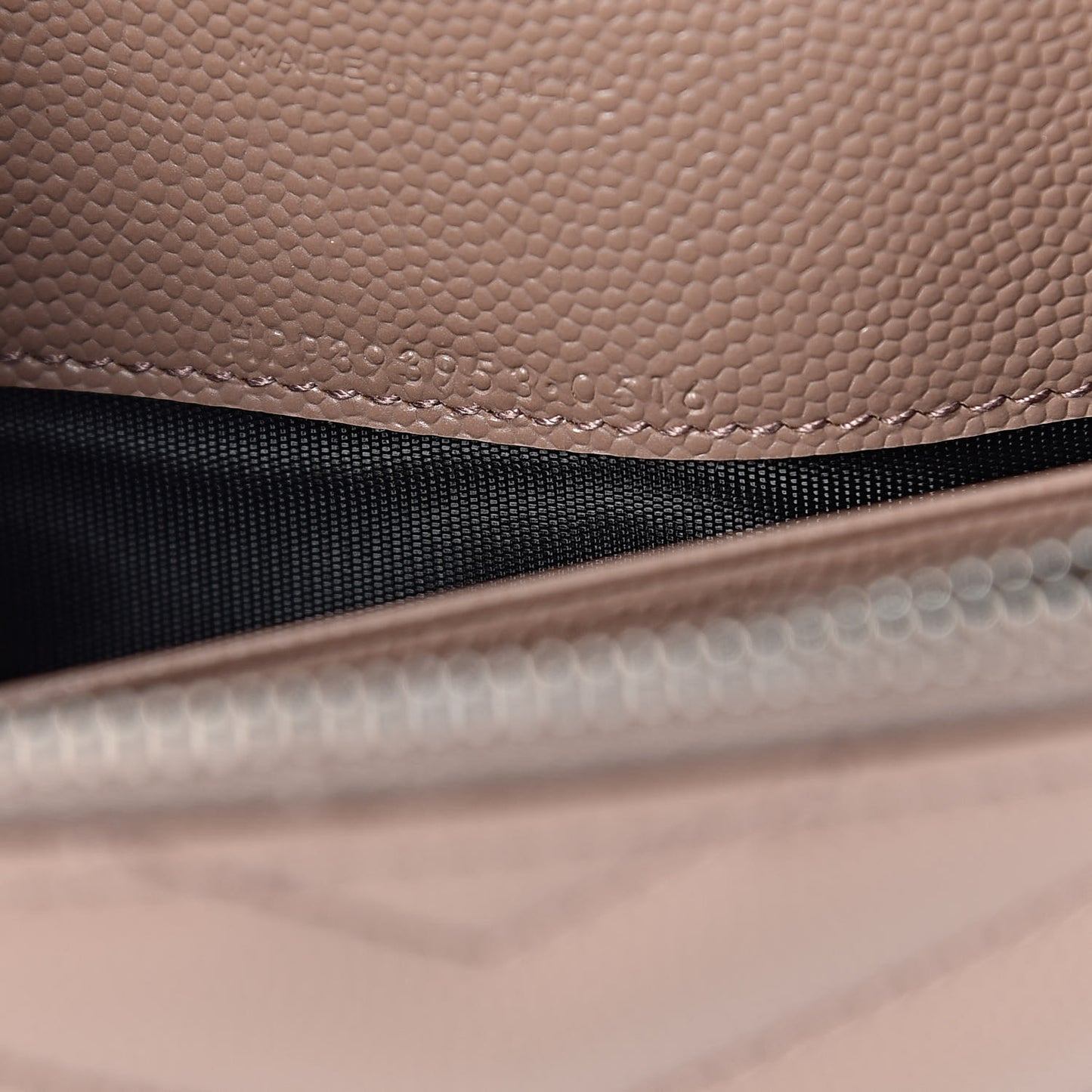 Grain De Poudre Matelasse Chevron Monogram Envelope Chain Wallet Fard