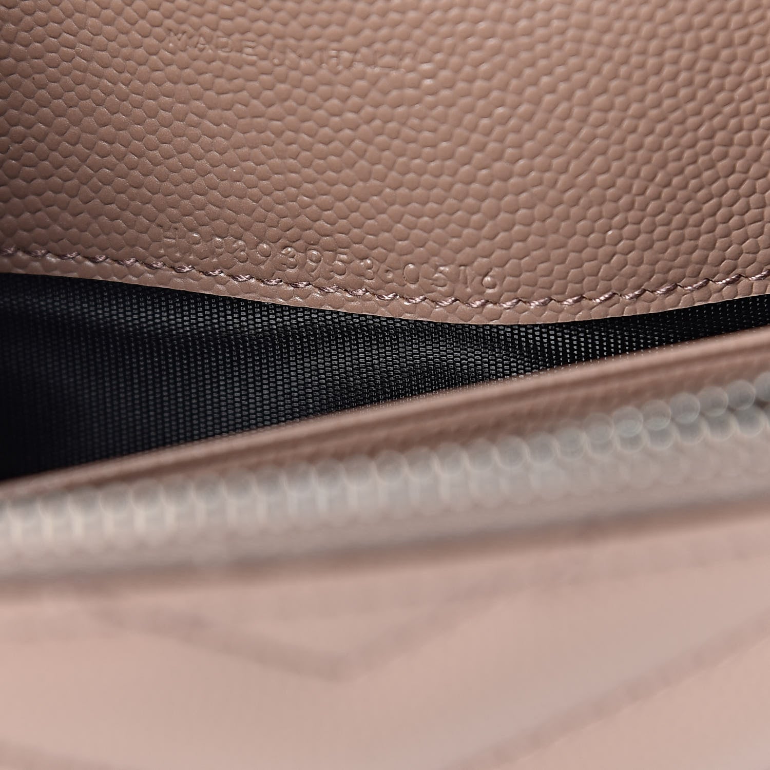 Saint Laurent Grain De Poudre Matelasse Chevron Monogram Envelope Chain Wallet Fard 8 of 12