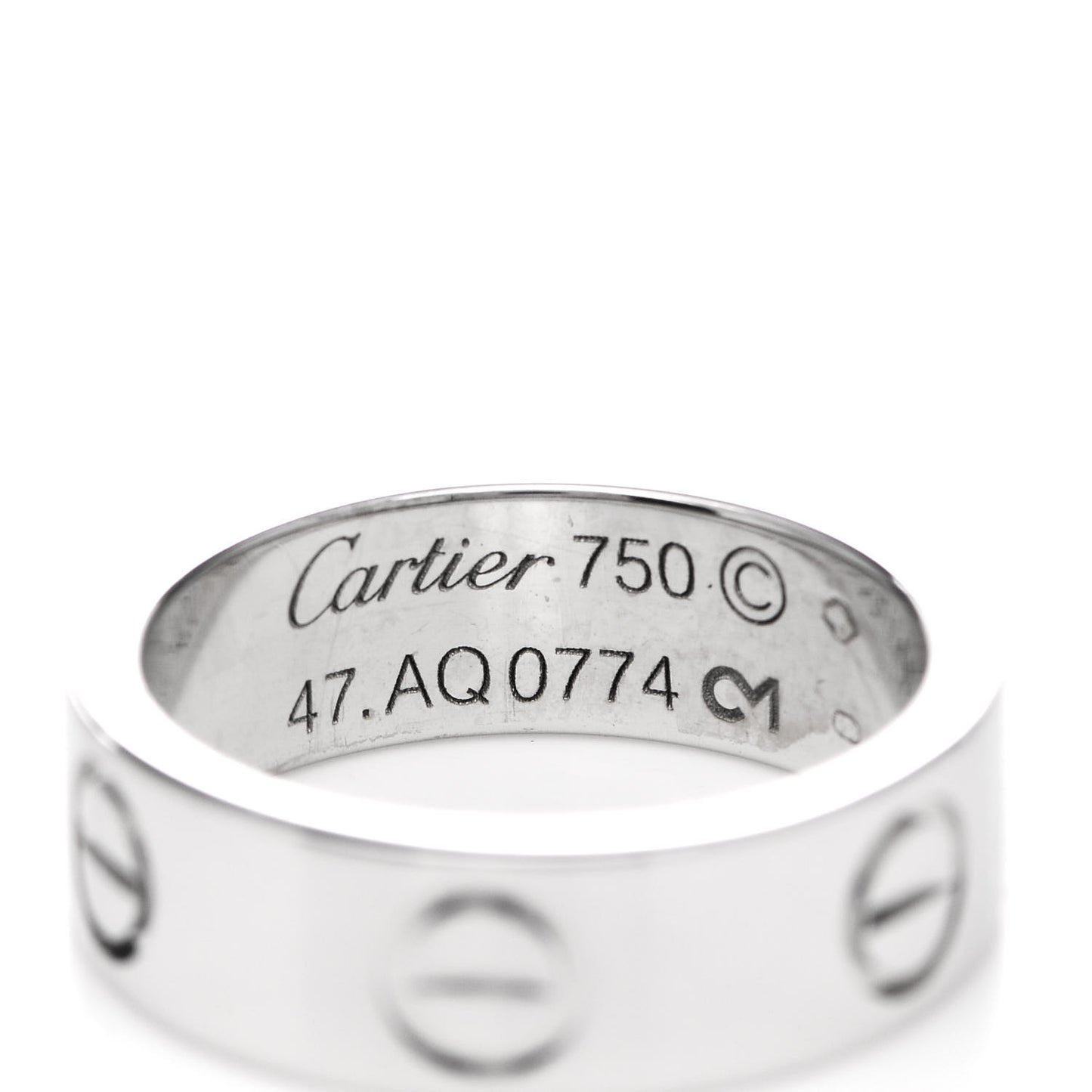 18K White Gold 5.5mm LOVE Ring 47 4