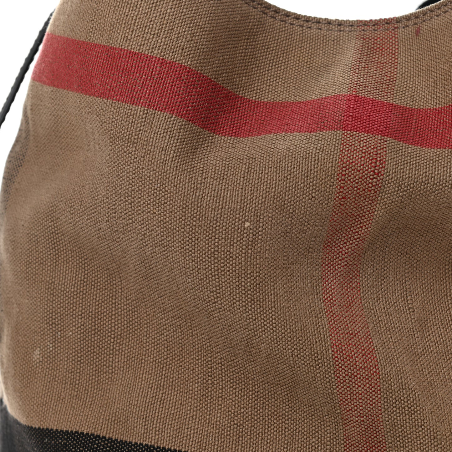 Canvas Mega Check Medium Ashby Hobo Saddle Black