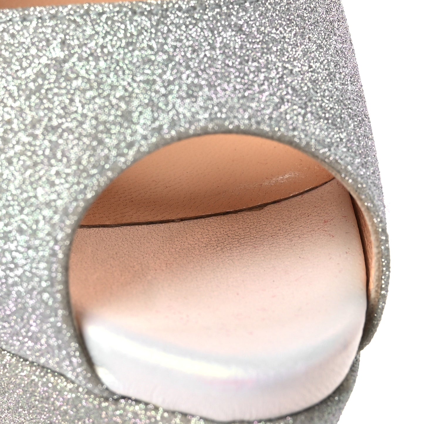 Mini Glitter Lady Peep 150 Pumps 37 Ivory