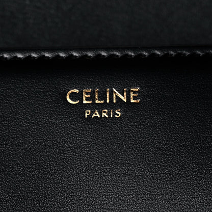 Celine Shiny Calfskin Triomphe Shoulder Bag Black 5 of 9