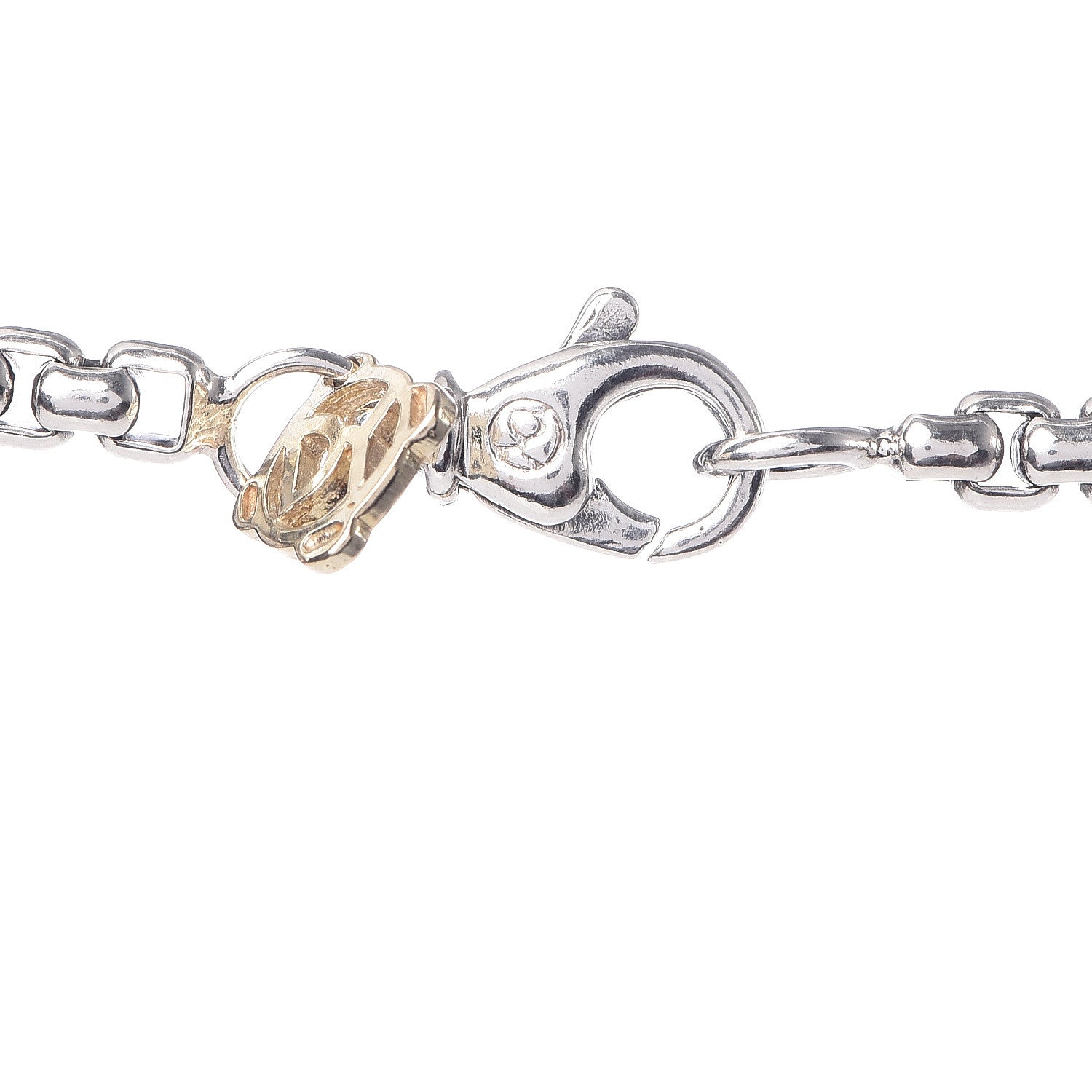 David Yurman Sterling Silver 14K Yellow Gold Black Onyx Diamond Renaissance Cross Pendant Necklace 4 of 6