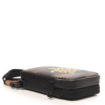 Louis Vuitton X NIGO Giant Damier Ebene Tortoise Double Phone Pouch 4 of 10