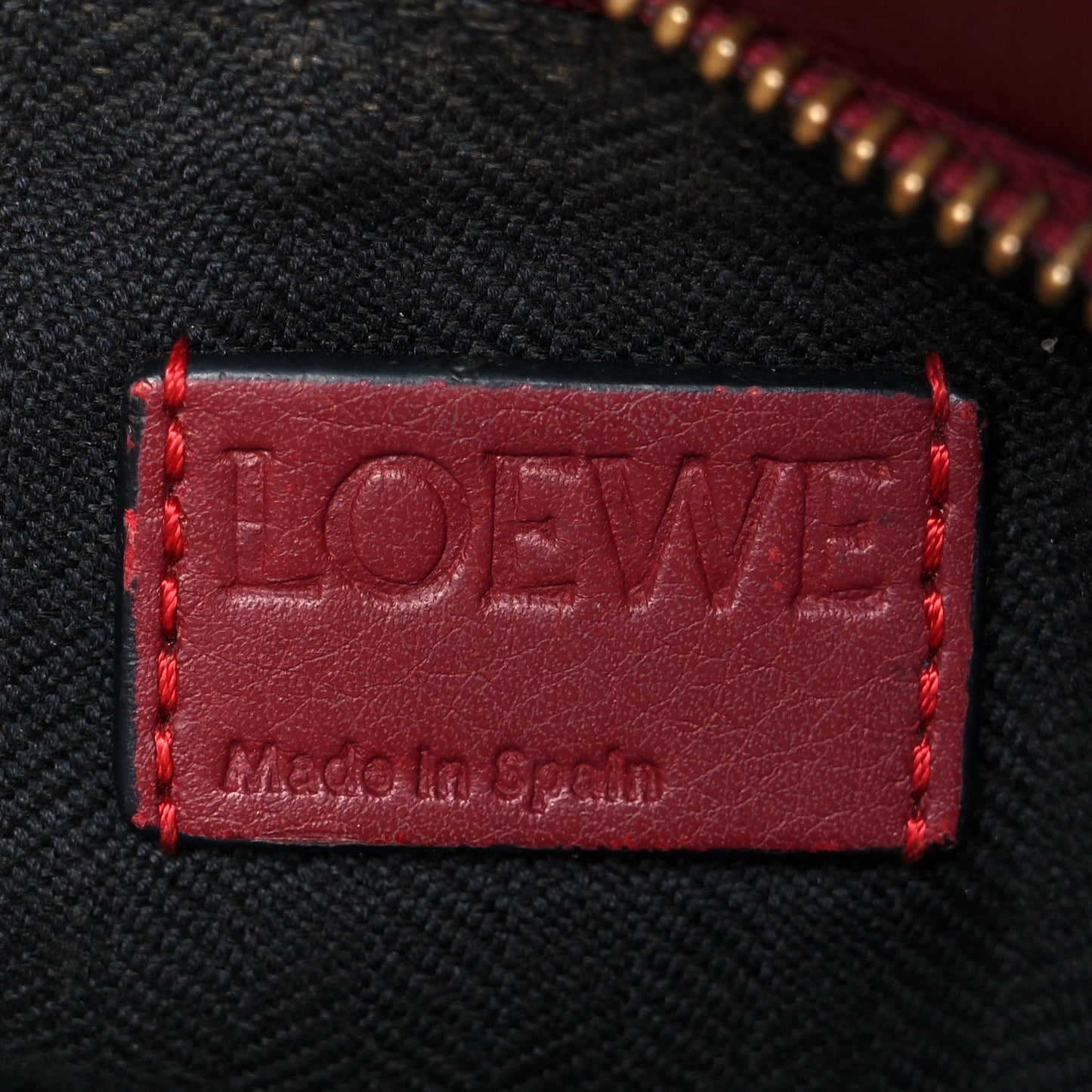 Calfskin Colorblock Small Puzzle Bag Red