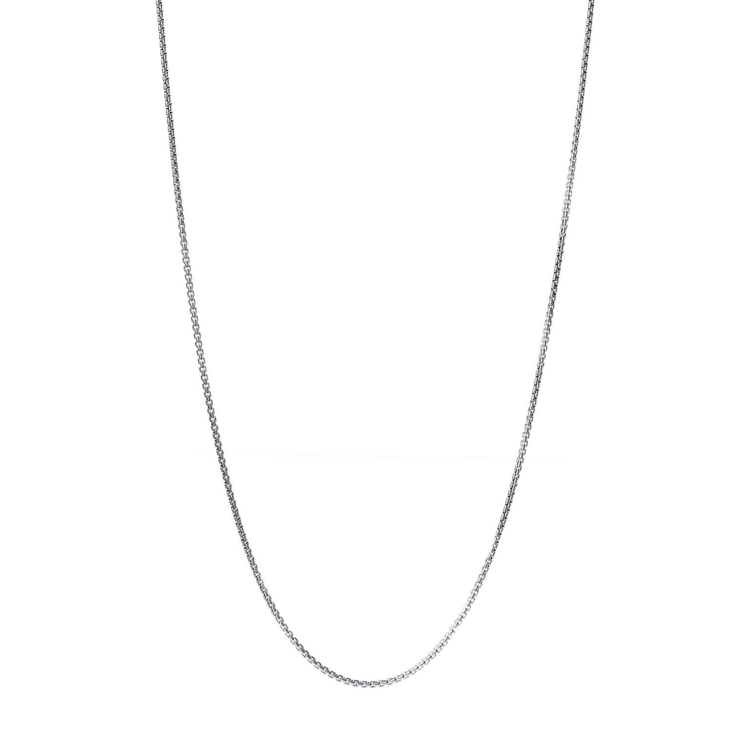 Sterling Silver 2.7mm Small Box Chain Slider Necklace