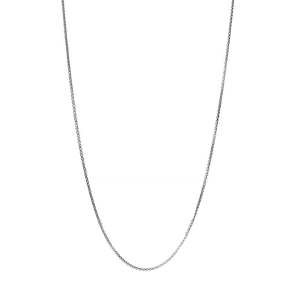 David Yurman Sterling Silver 2.7mm Small Box Chain Slider Necklace 1 of 4