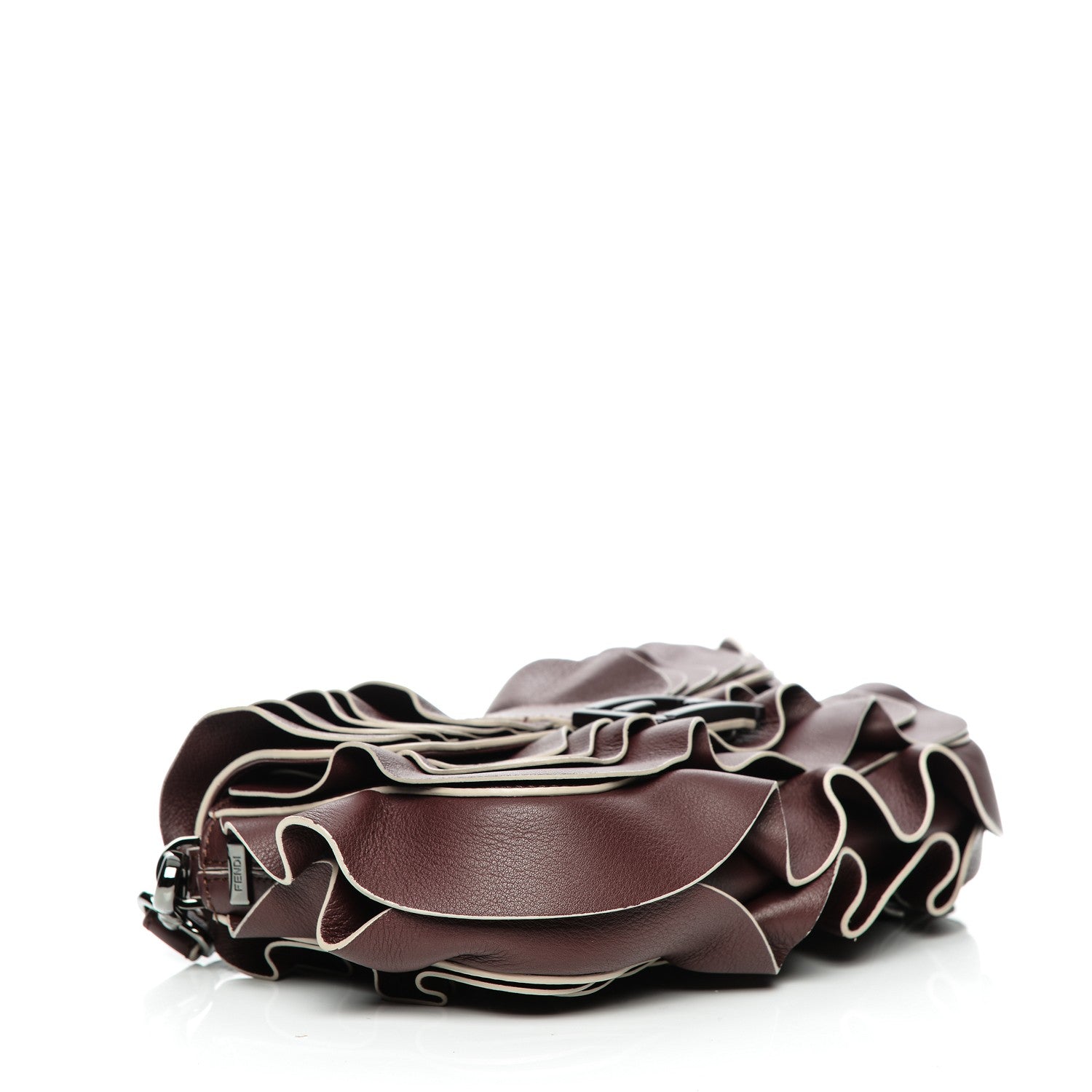Fendi Vitello Seta Multi Waves Baguette Bordeaux 4 of 6