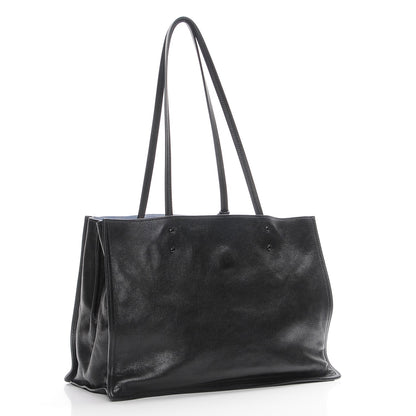 Prada Glace Calf Etiquette Shopping Bag Black Astrale 3 of 7