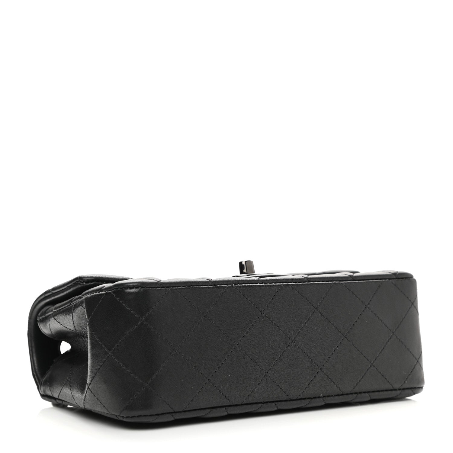 Chanel Lambskin Quilted Mini Rectangular Flap So Black 4 of 11