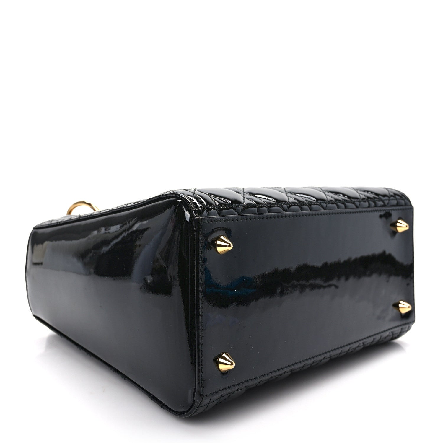 Christian Dior Patent Cannage Medium Lady Dior Black 4 of 12