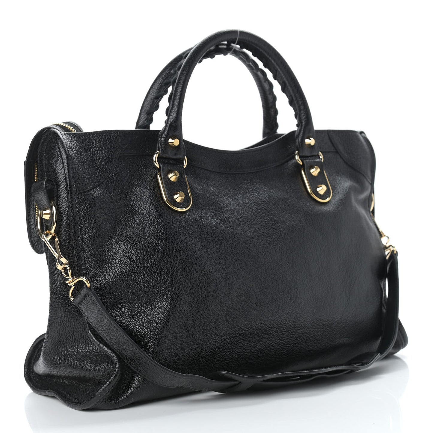 Chevre Gold Metallic Edge Hardware City Black