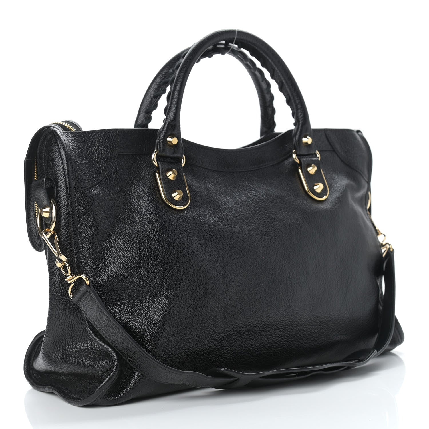 Balenciaga Chevre Gold Metallic Edge Hardware City Black 2 of 8