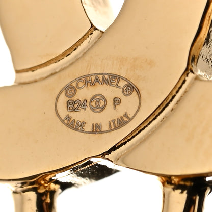 Chanel Metal Crystal Pearl CC Drop Earrings Gold 3 of 5