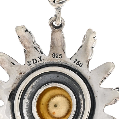 David Yurman Sterling Silver 18K Yellow Gold Sun Charm Pendant 3 of 3