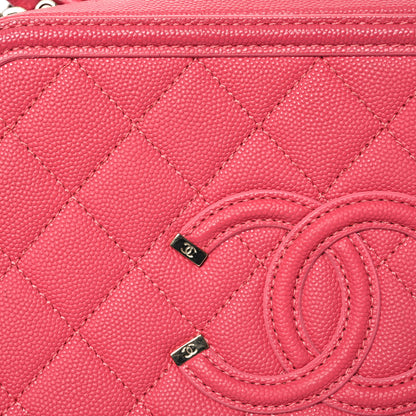 Chanel Caviar Quilted Medium CC Filigree Vanity Case Pink 10 of 12