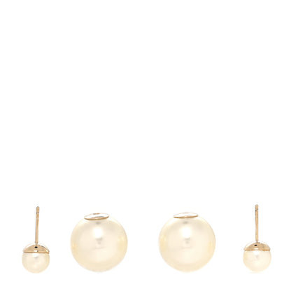 Christian Dior Pearl Mise En Dior Tribal Earrings Gold 3 of 4