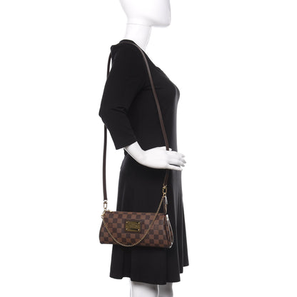 Louis Vuitton Damier Ebene Eva Clutch 2 of 11