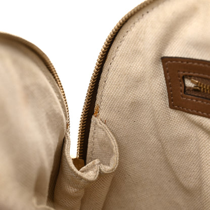 Gucci GG Supreme Monogram Margaux Calfskin Small Nice Top Handle Dome Bag Beige Ebony Acero 12 of 23