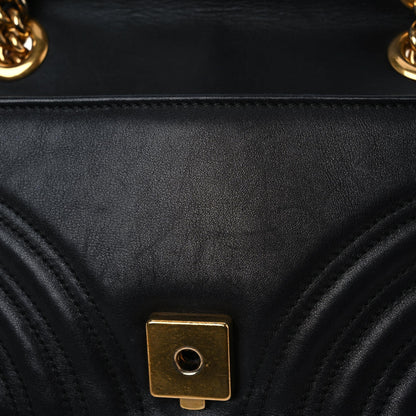 Gucci Calfskin Matelasse Mini GG Marmont Shoulder Bag Black 16 of 17