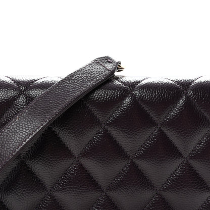 Chanel Caviar Quilted Boy Wallet On Chain WOC Dark Purple 16 of 23