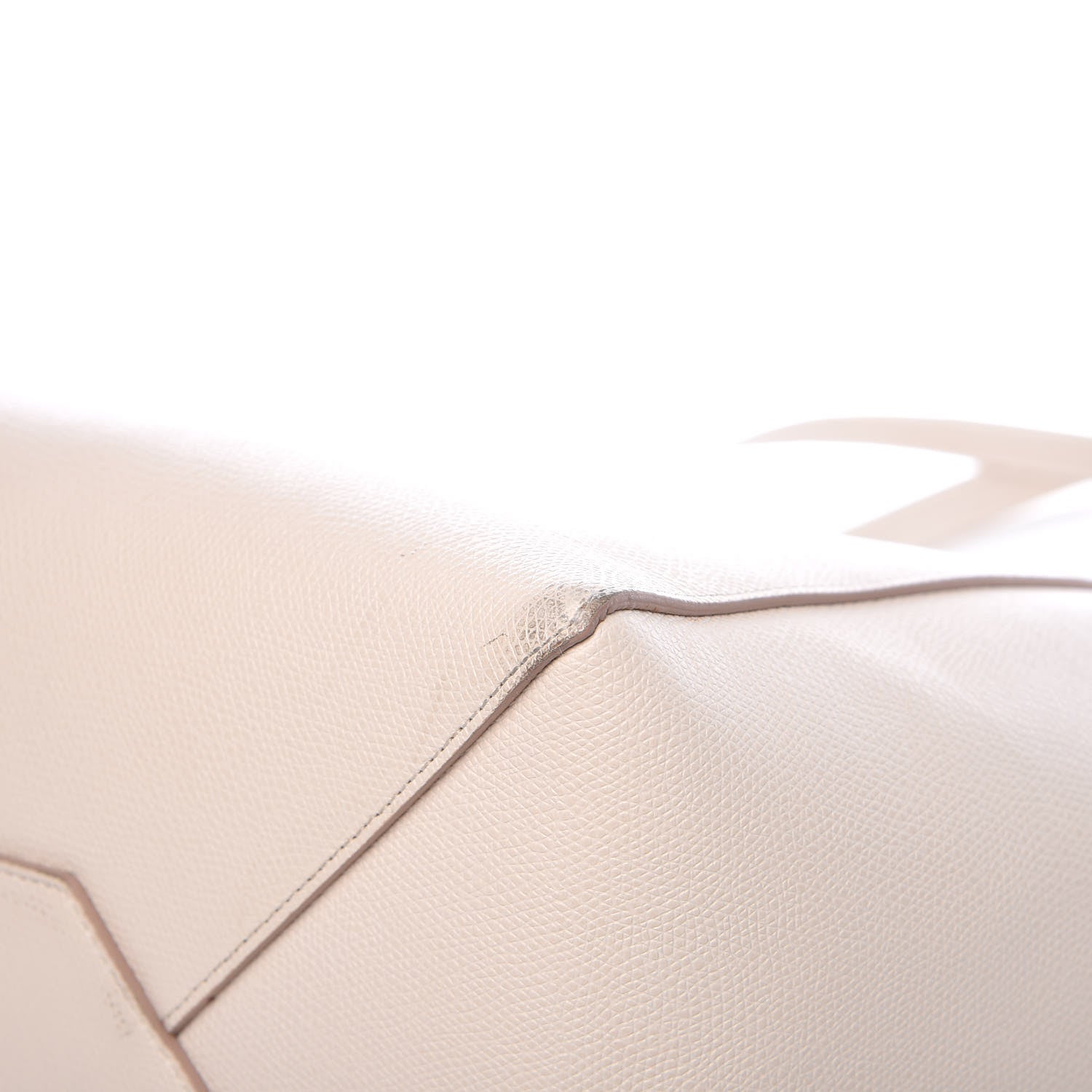 Celine Grained Calfskin Medium Horizontal Cabas Phantom White 14 of 15