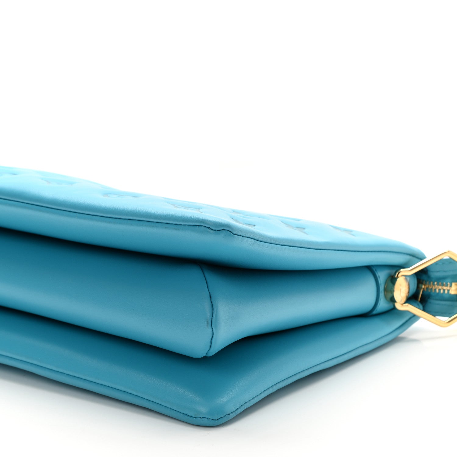 Louis Vuitton Lambskin Embossed Monogram Coussin PM Turquoise 7 of 7